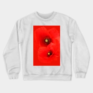 Two Red Poppies floral Crewneck Sweatshirt